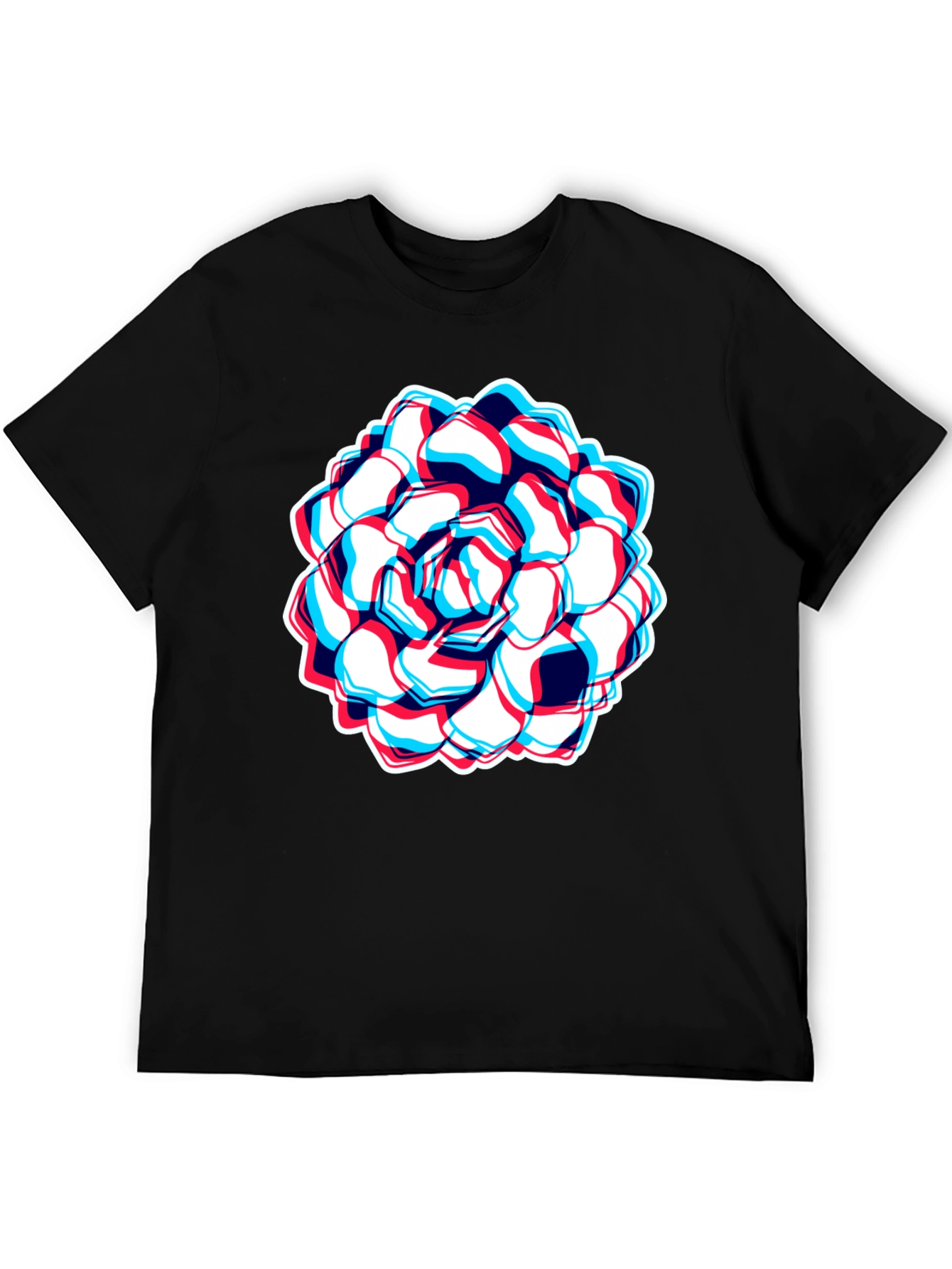 Optical Illusion Flower Graphic T-Shirt