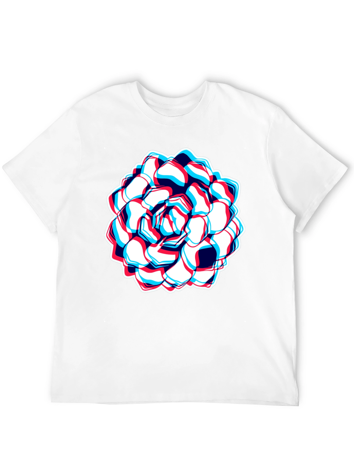 Optical Illusion Flower Graphic T-Shirt