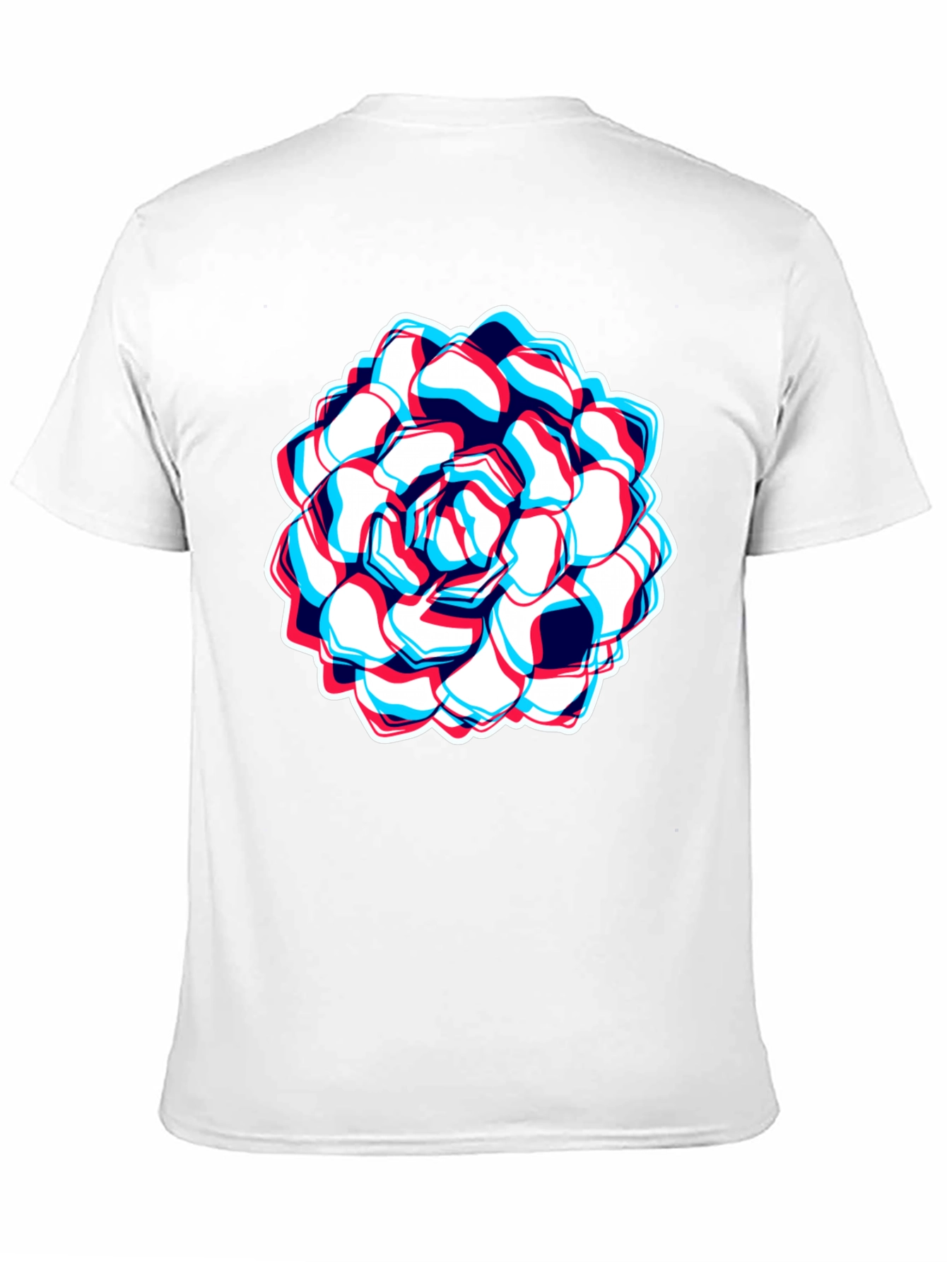 Optical Illusion Flower Graphic T-Shirt