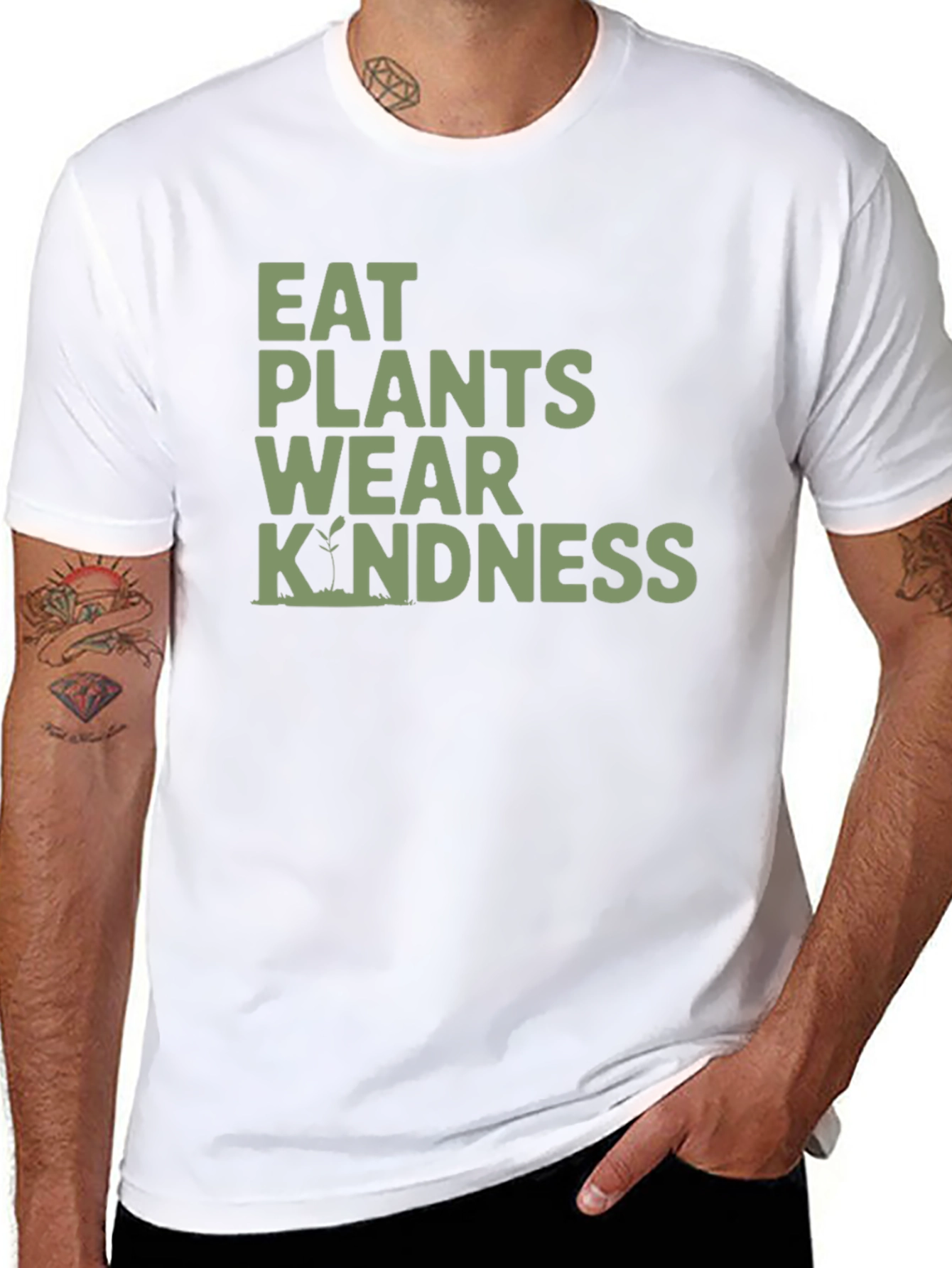 Eat Plants Wear Kindness Graphic Tee