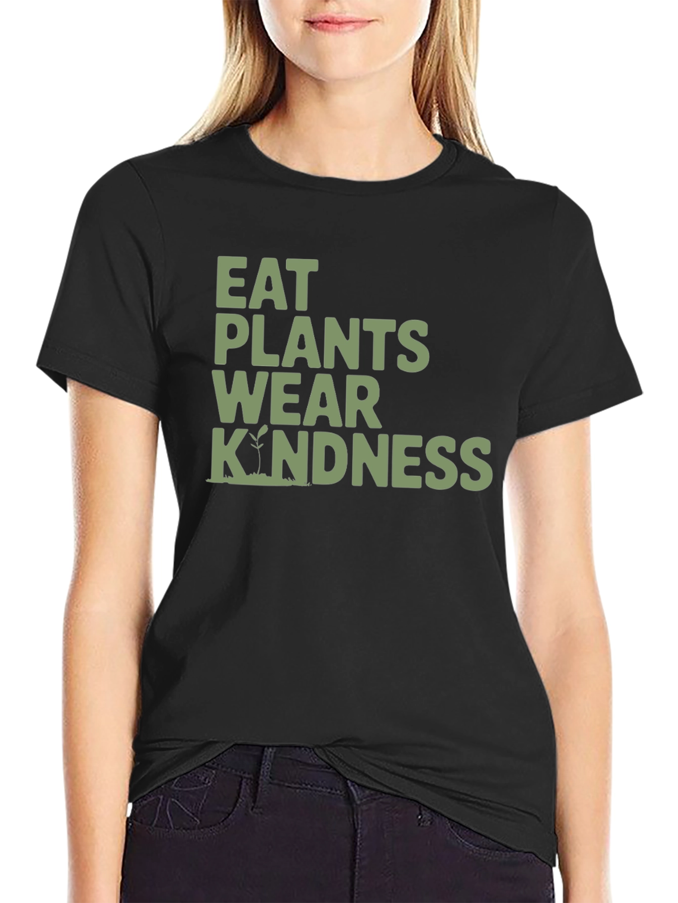 Eat Plants Wear Kindness Graphic Tee