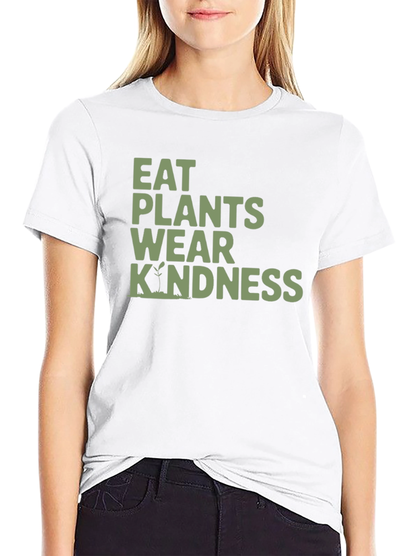 Eat Plants Wear Kindness Graphic Tee
