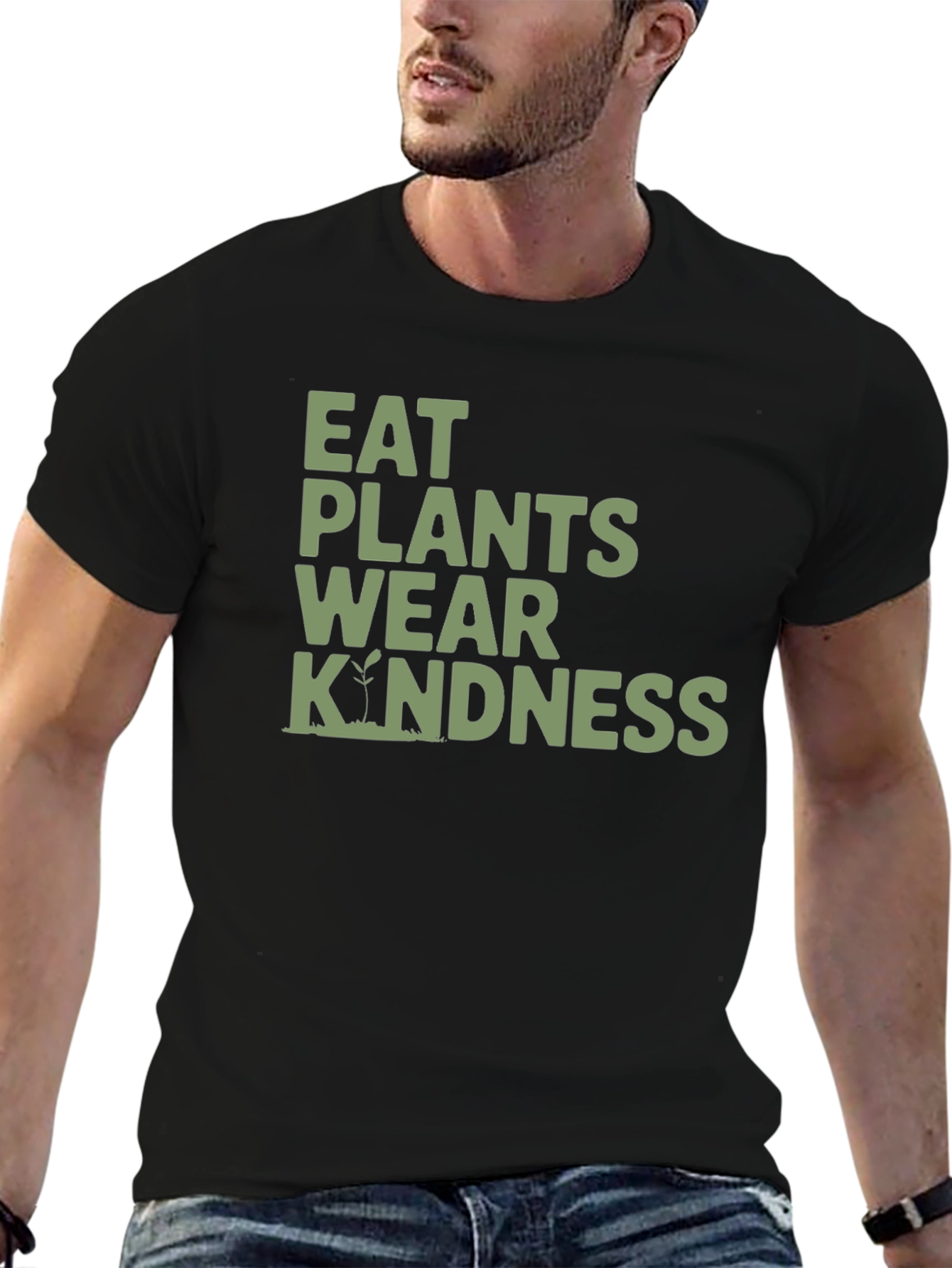 Eat Plants Wear Kindness Graphic Tee