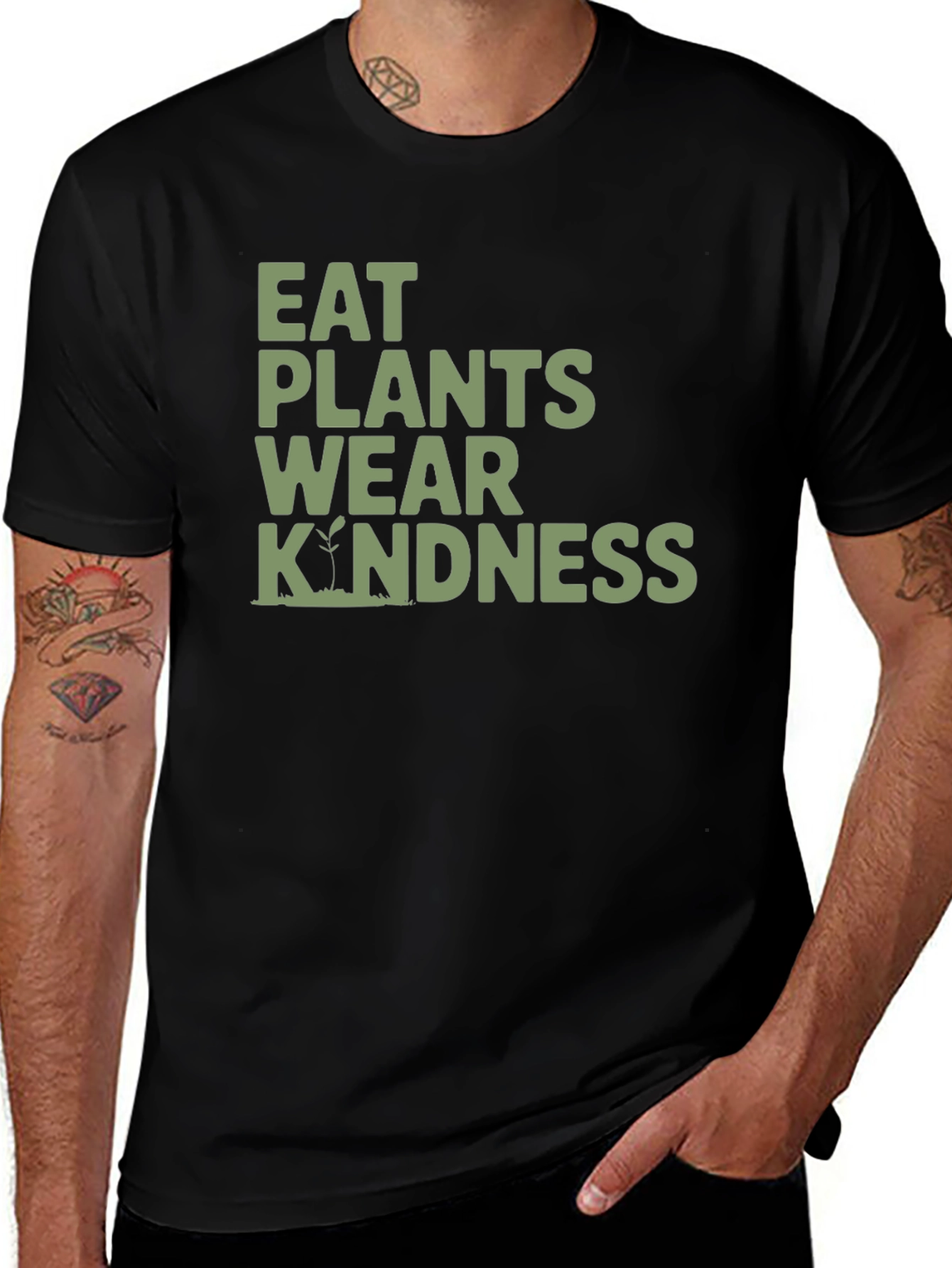 Eat Plants Wear Kindness Graphic Tee