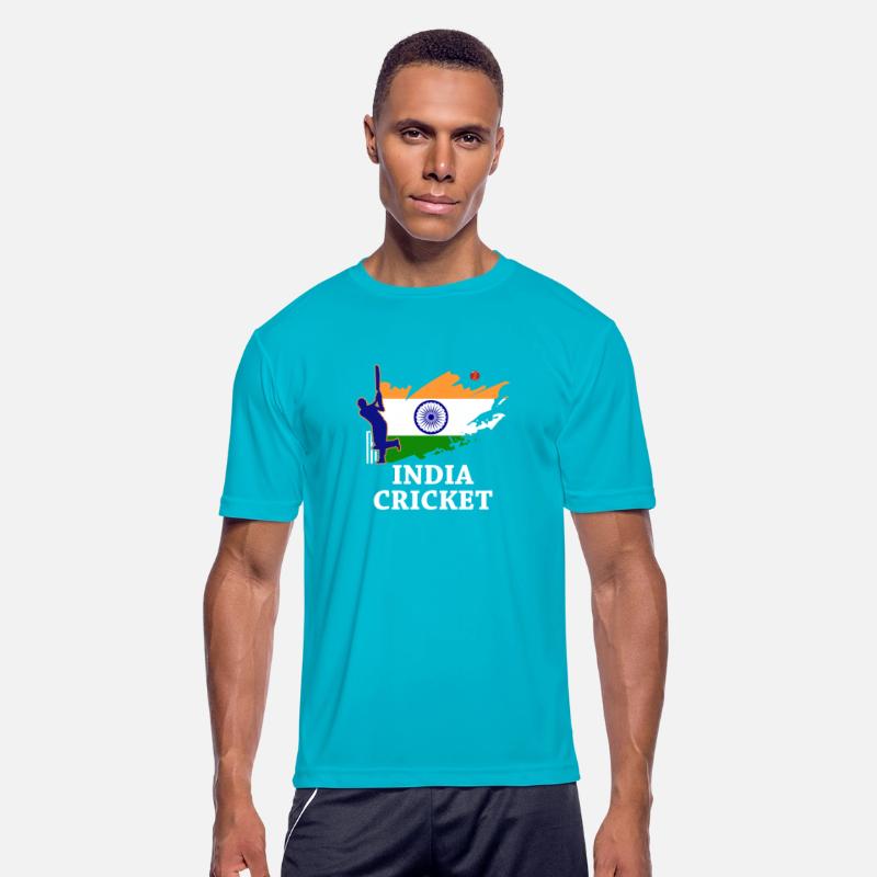 India Cricket With Indian Flag Brush Stroke