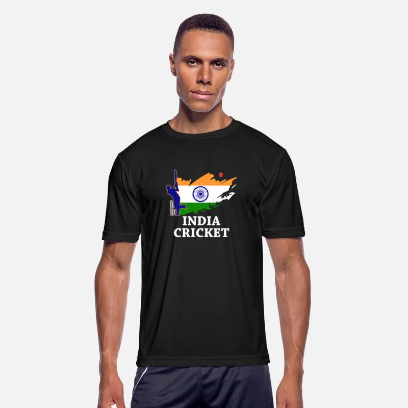 India Cricket With Indian Flag Brush Stroke