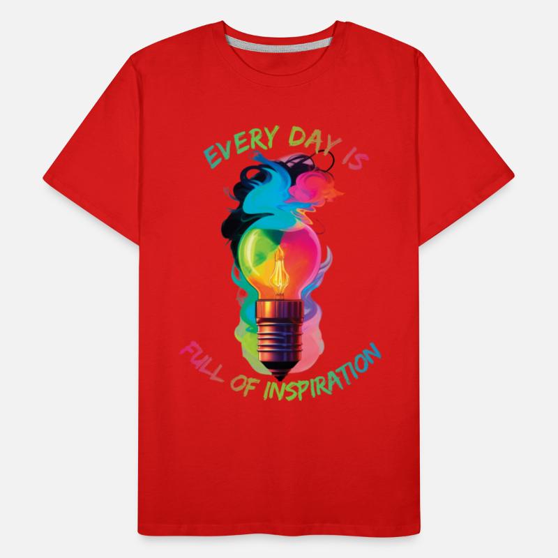 Inspiration bulb surrounded by colored smoke