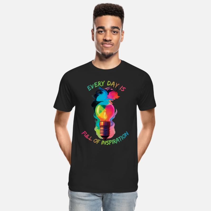 Inspiration bulb surrounded by colored smoke