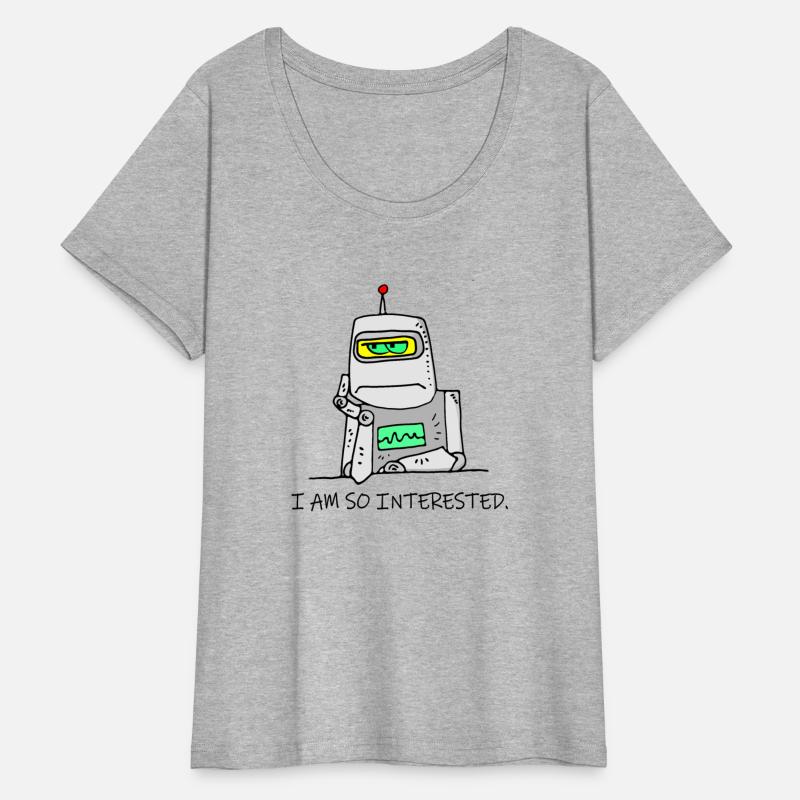 Interested Robot Funny Moody Bored Cartoon Joke