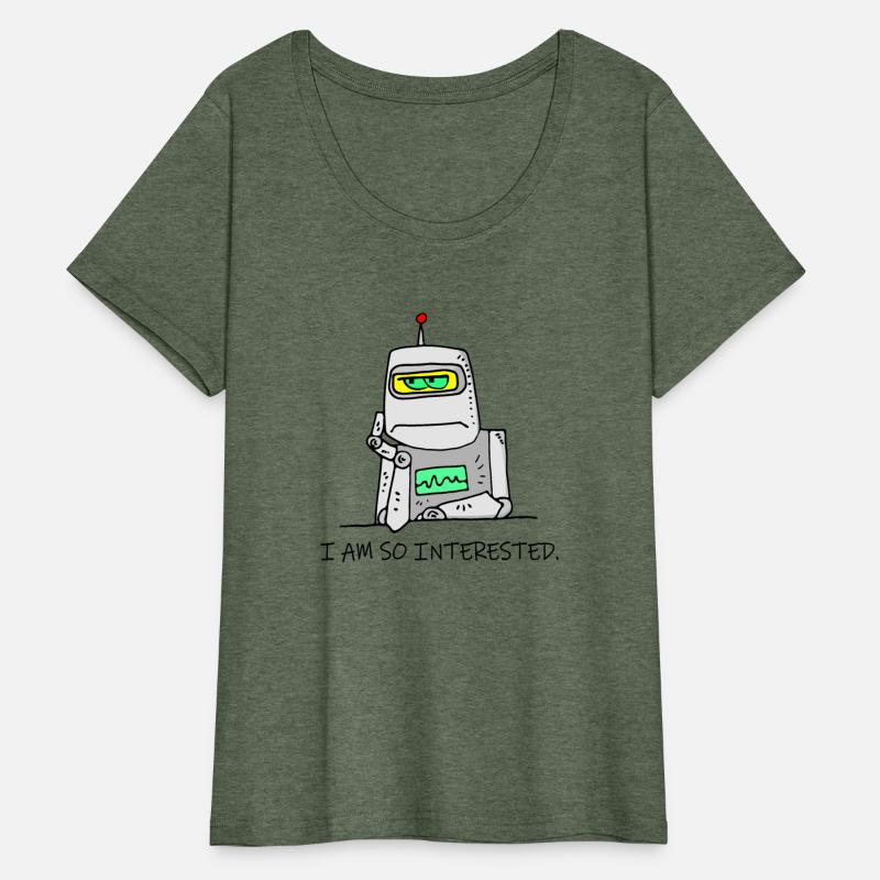 Interested Robot Funny Moody Bored Cartoon Joke