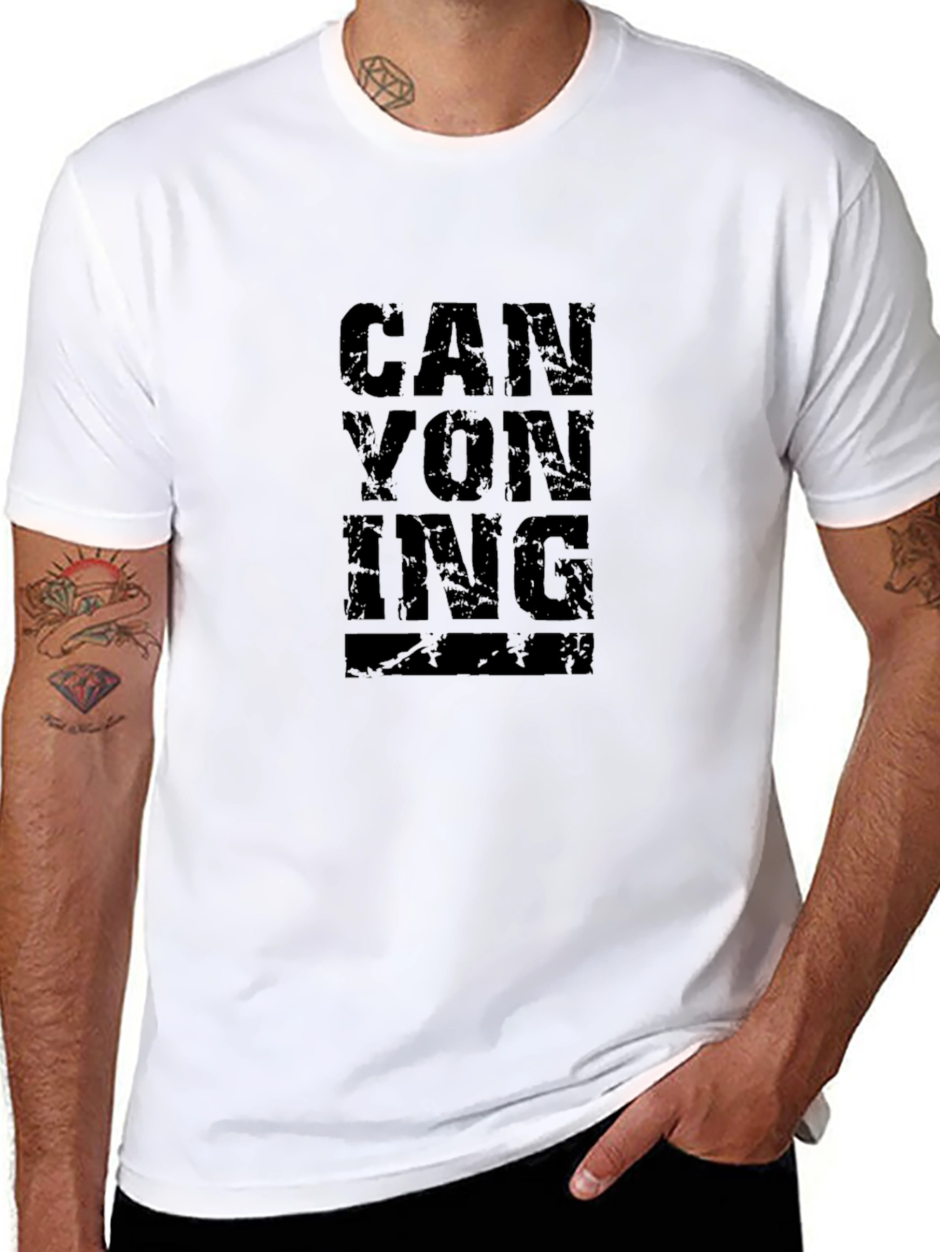 Canyoning Graphic Tee - Black Adventure T-Shirt