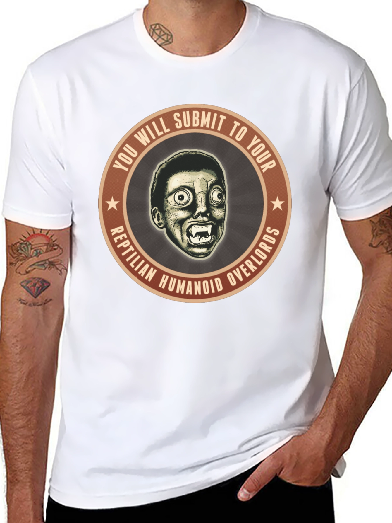 Reptilian Overlords Graphic T-Shirt