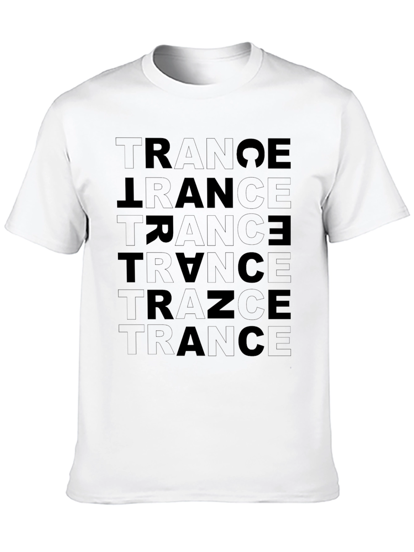 Trance Text Graphic Black T-Shirt
