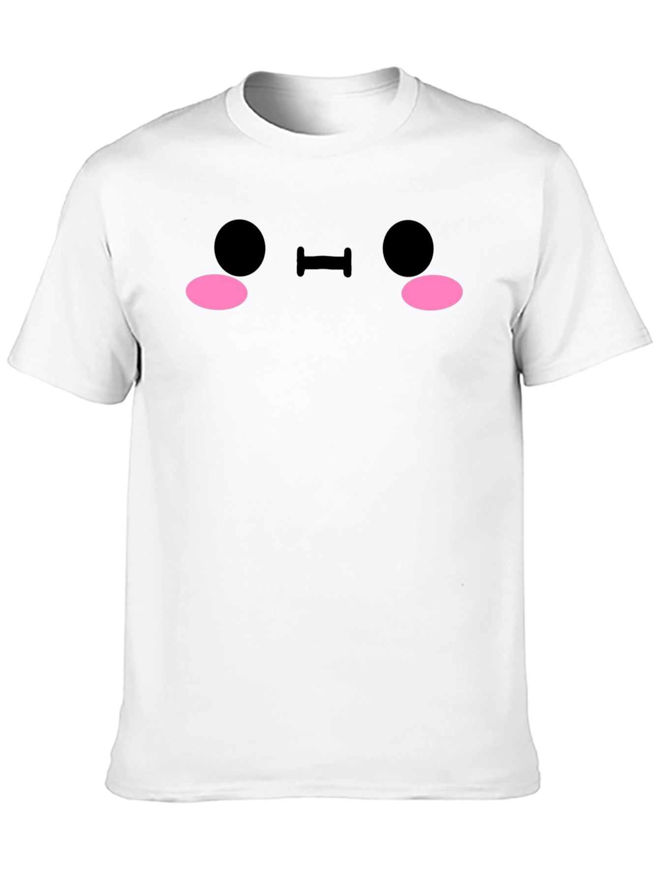 Cute Anime Face Black T-Shirt