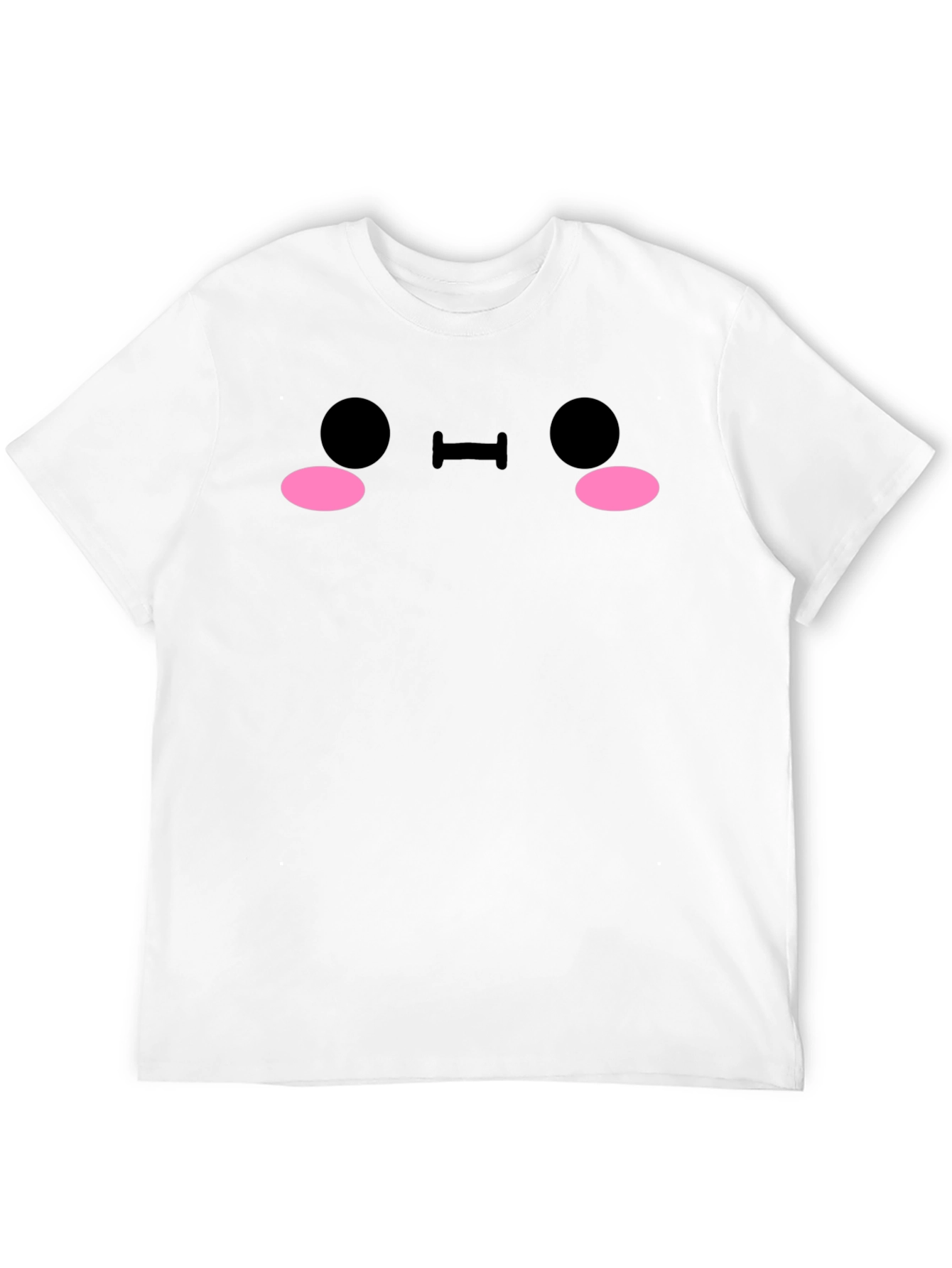 Cute Anime Face Black T-Shirt