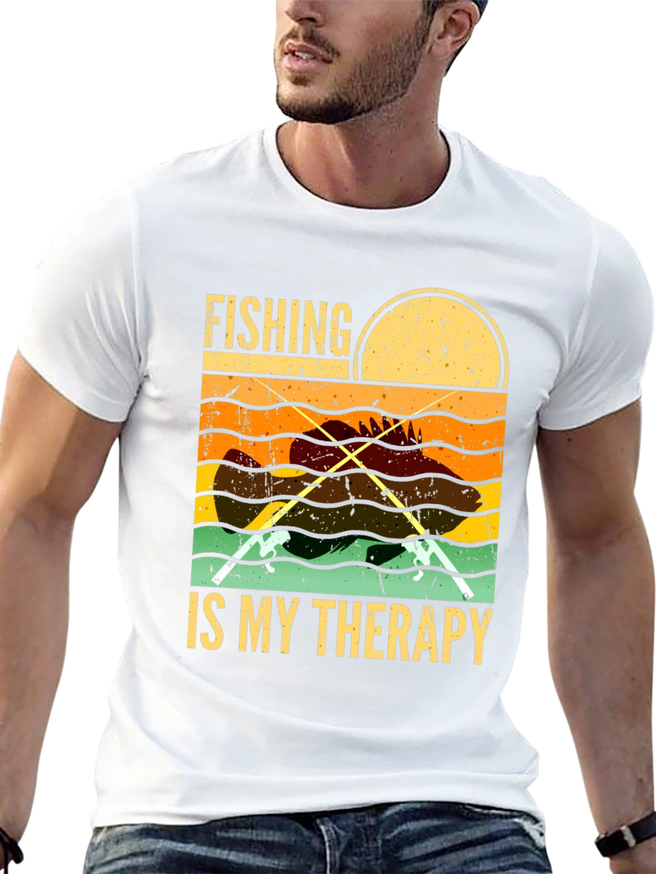 Fishing is My Therapy Graphic T-Shirt