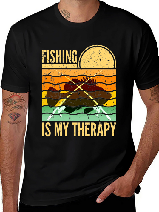 Fishing is My Therapy Graphic T-Shirt