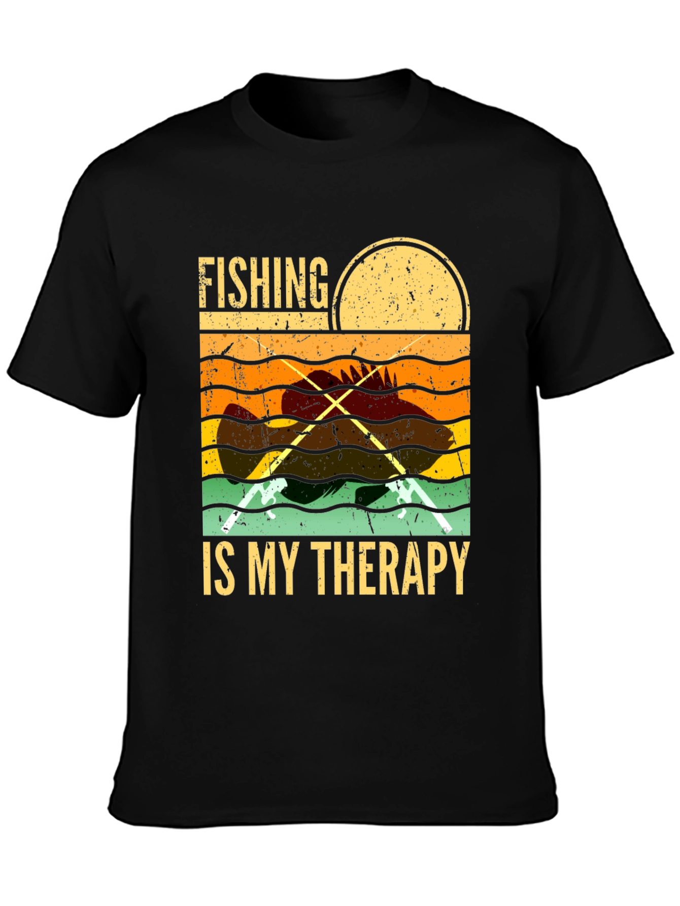 Fishing is My Therapy Graphic T-Shirt