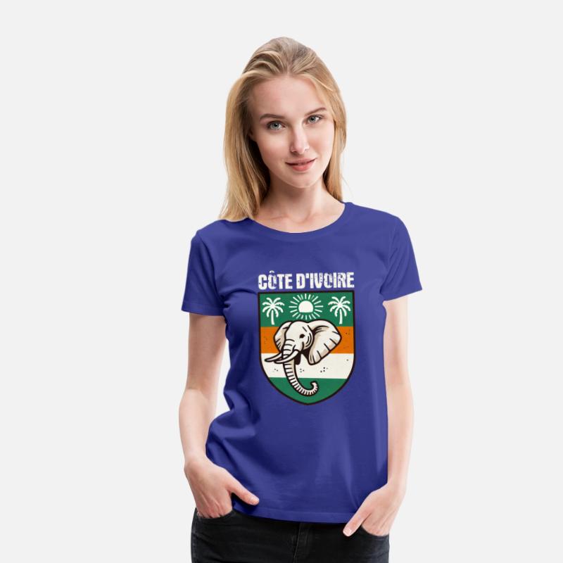 Ivory Coast West Africa Elefant Ivorian Flag Map