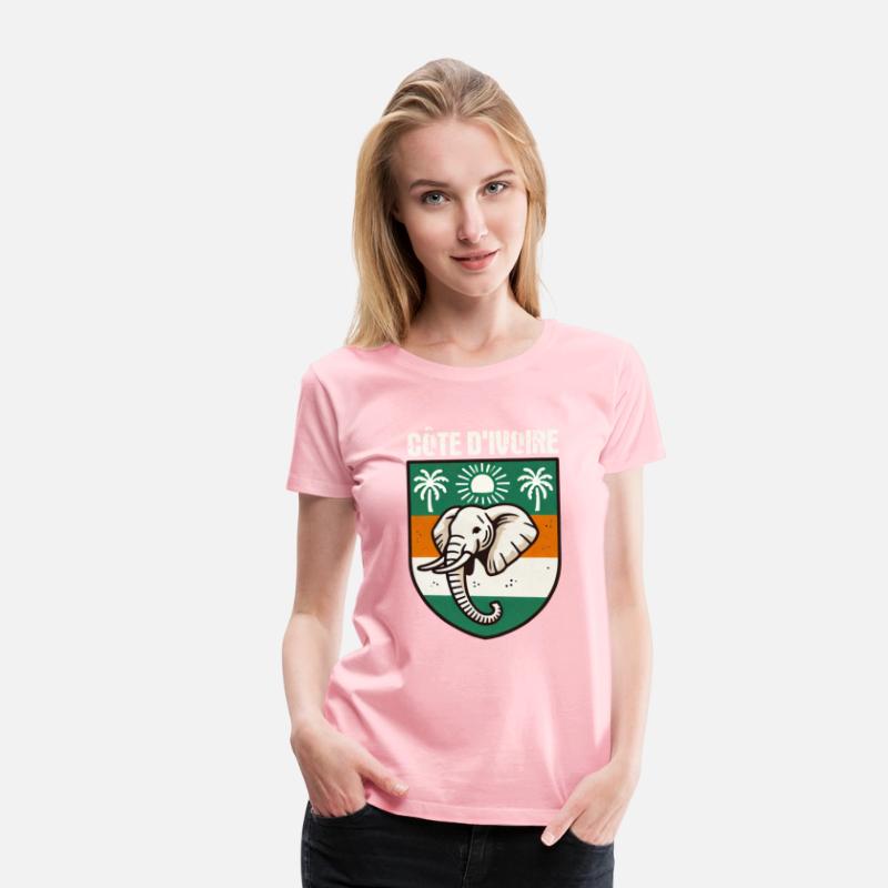 Ivory Coast West Africa Elefant Ivorian Flag Map