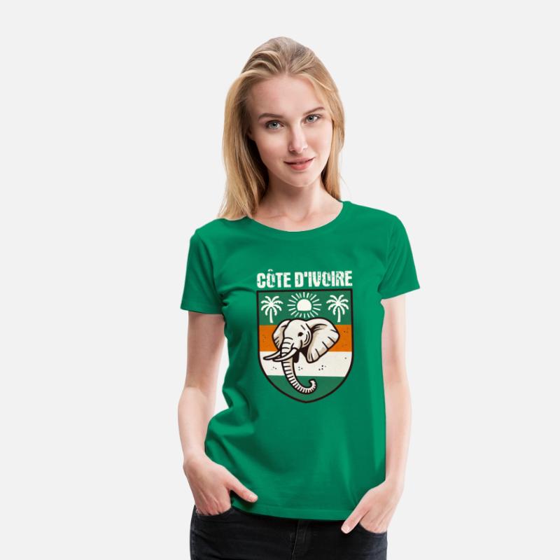 Ivory Coast West Africa Elefant Ivorian Flag Map
