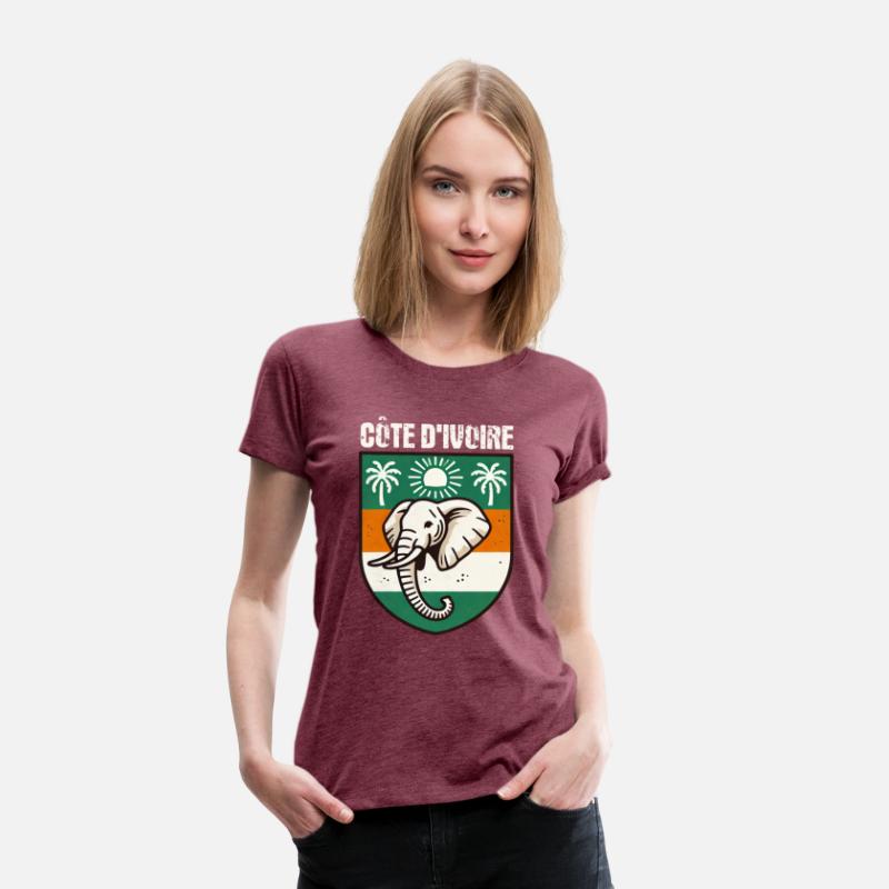 Ivory Coast West Africa Elefant Ivorian Flag Map