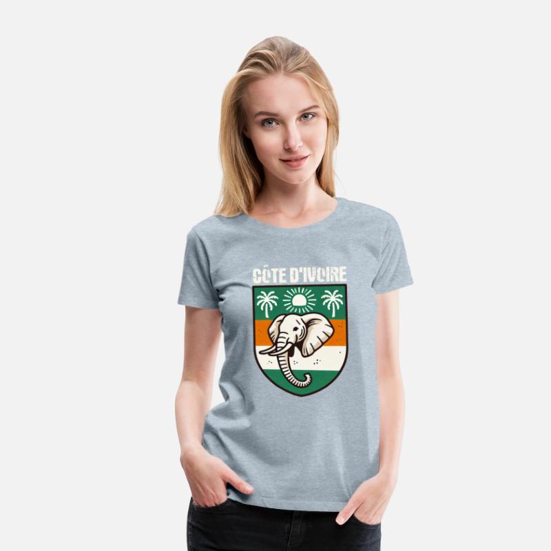 Ivory Coast West Africa Elefant Ivorian Flag Map