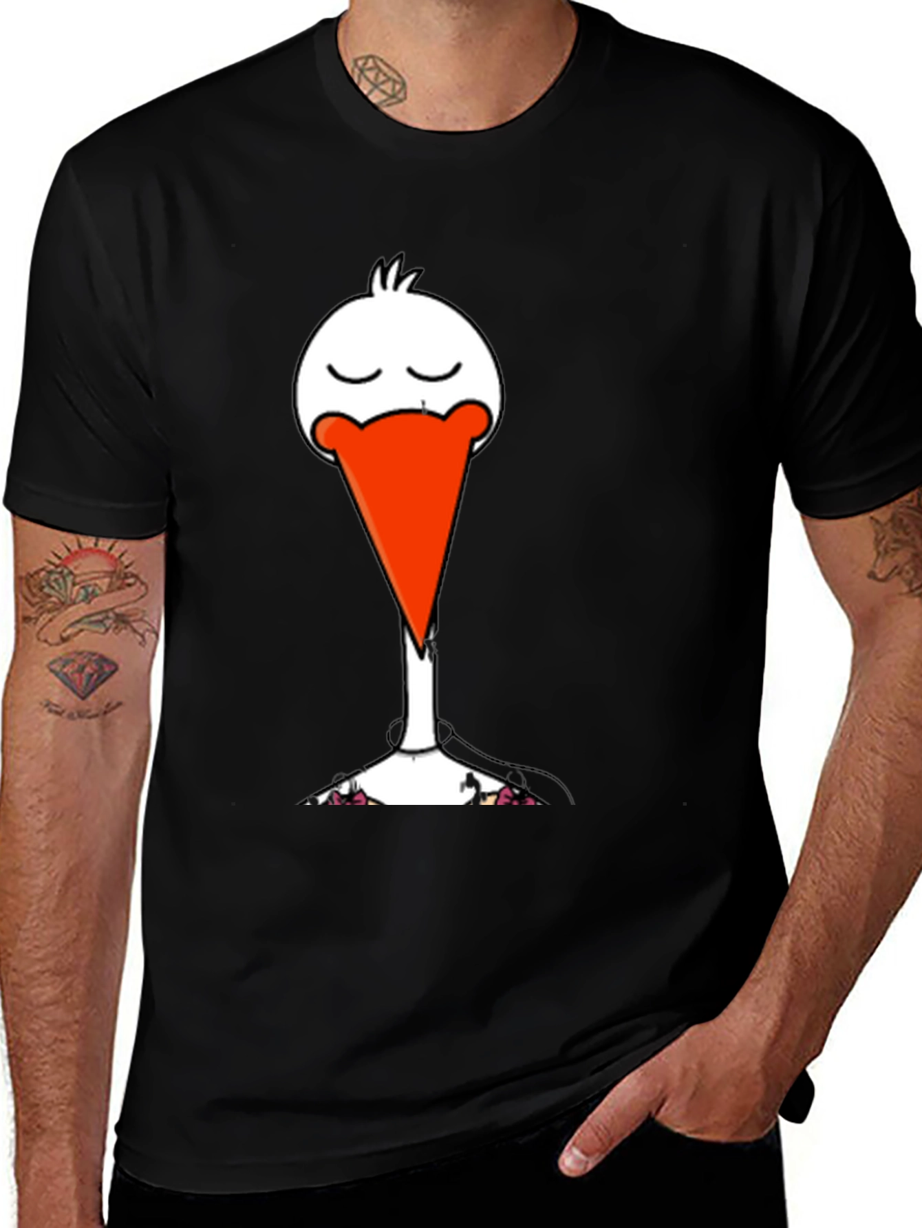 Funny Goose T-Shirt - Quirky Cartoon Bird Tee