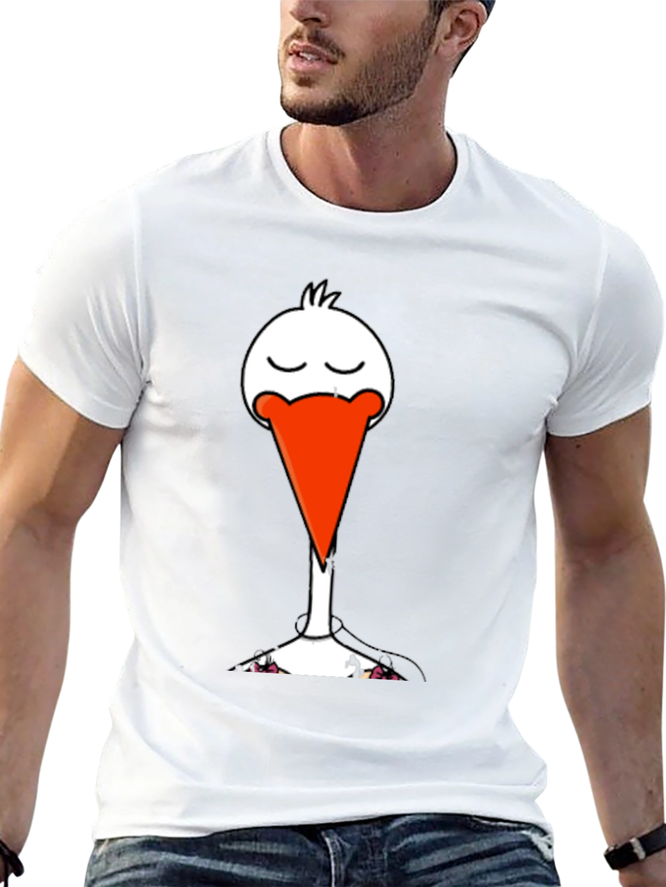 Funny Goose T-Shirt - Quirky Cartoon Bird Tee