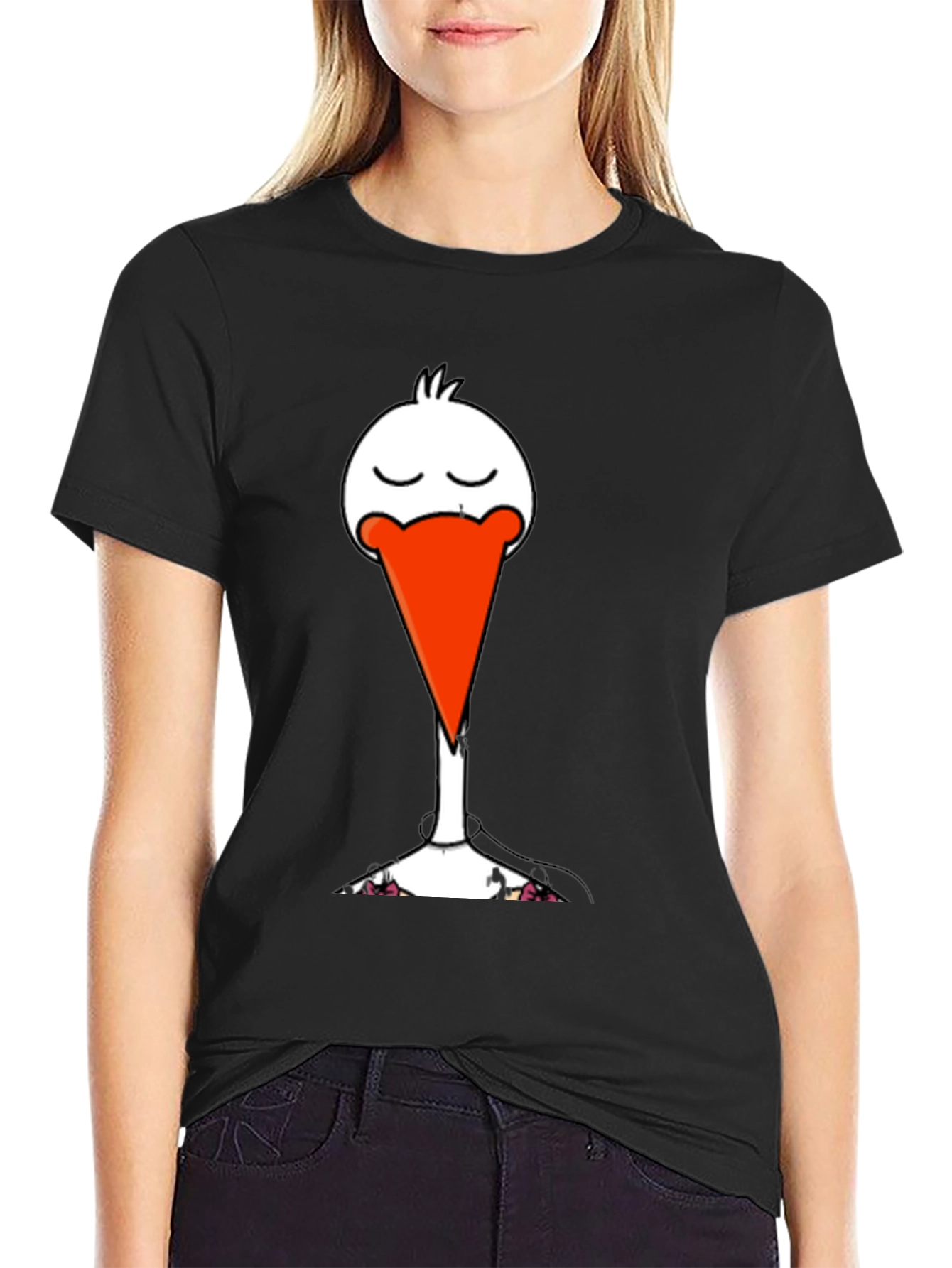 Funny Goose T-Shirt - Quirky Cartoon Bird Tee