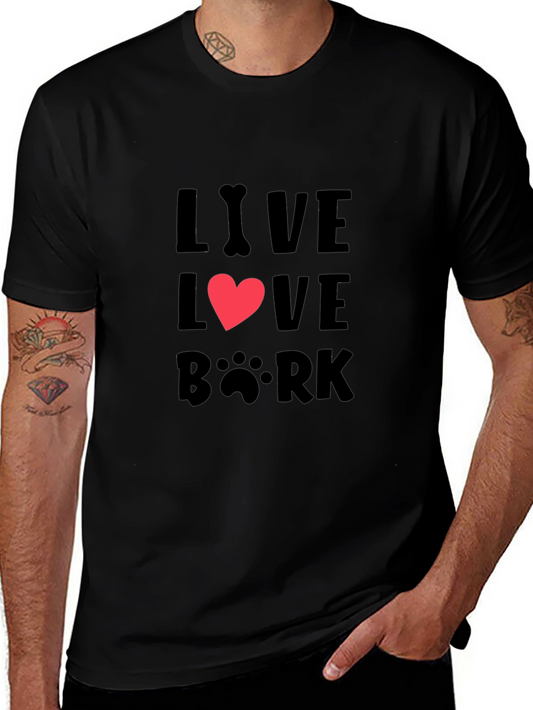 Live Love Bark Black T-Shirt