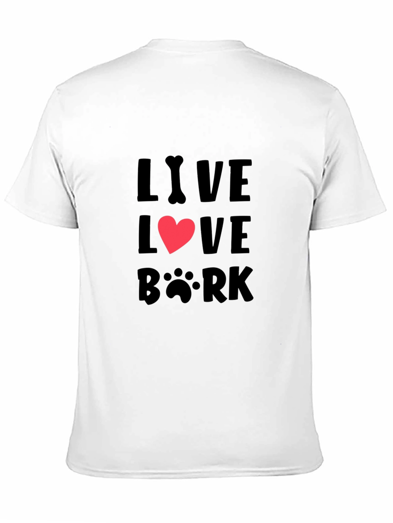 Live Love Bark Black T-Shirt