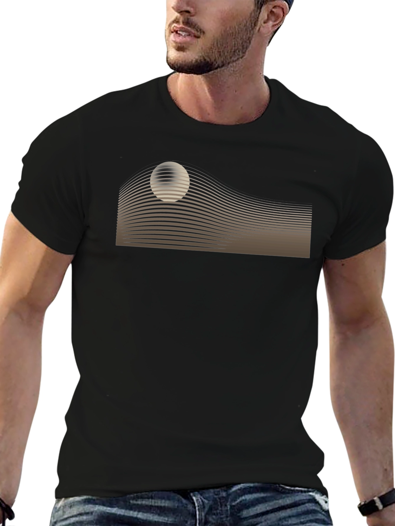 Retro Black T-Shirt with Graphic Design