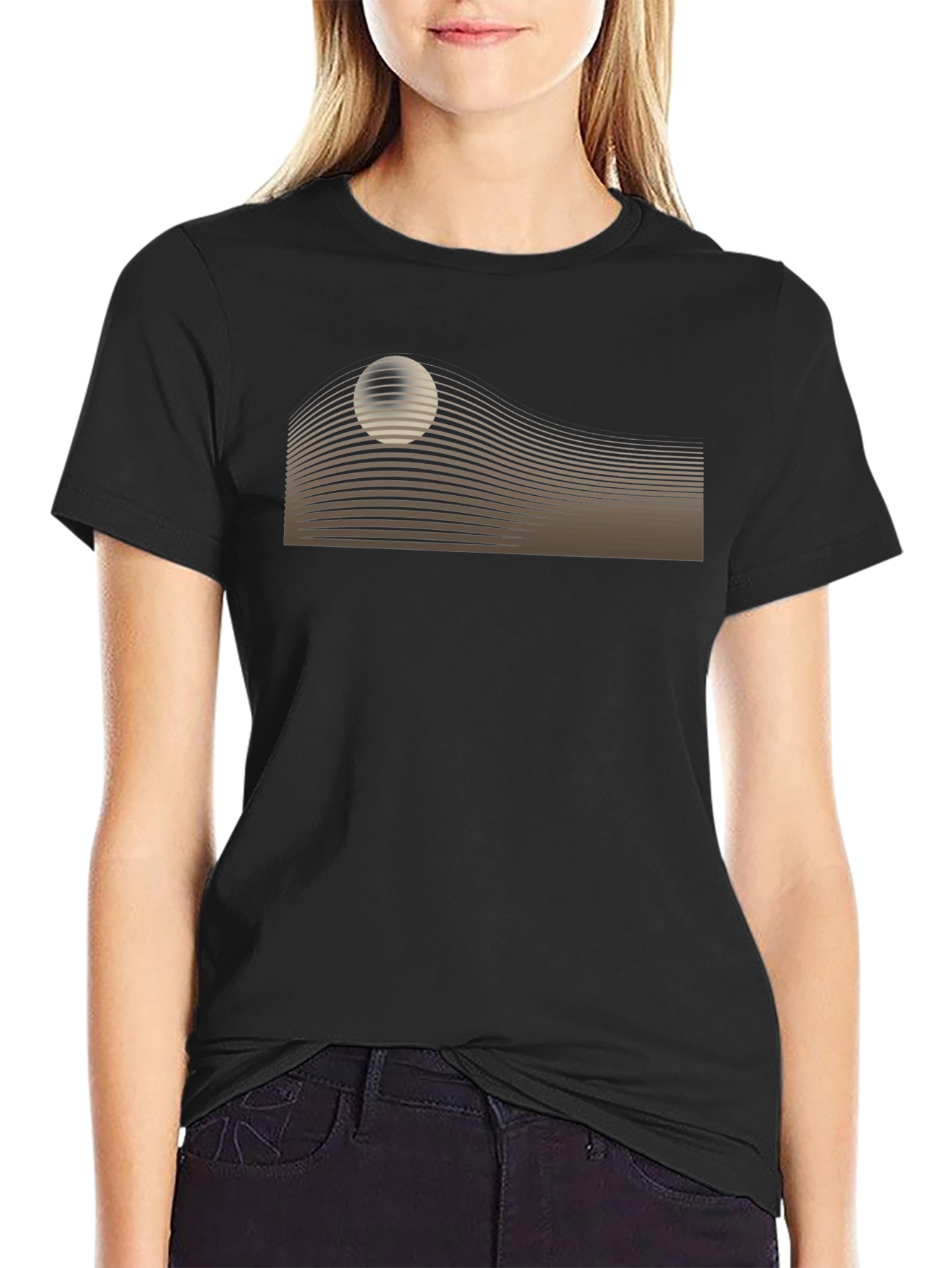 Retro Black T-Shirt with Graphic Design
