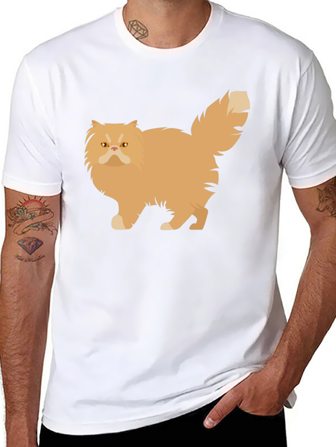 Cat Graphic T-Shirt - Soft Cotton Blend