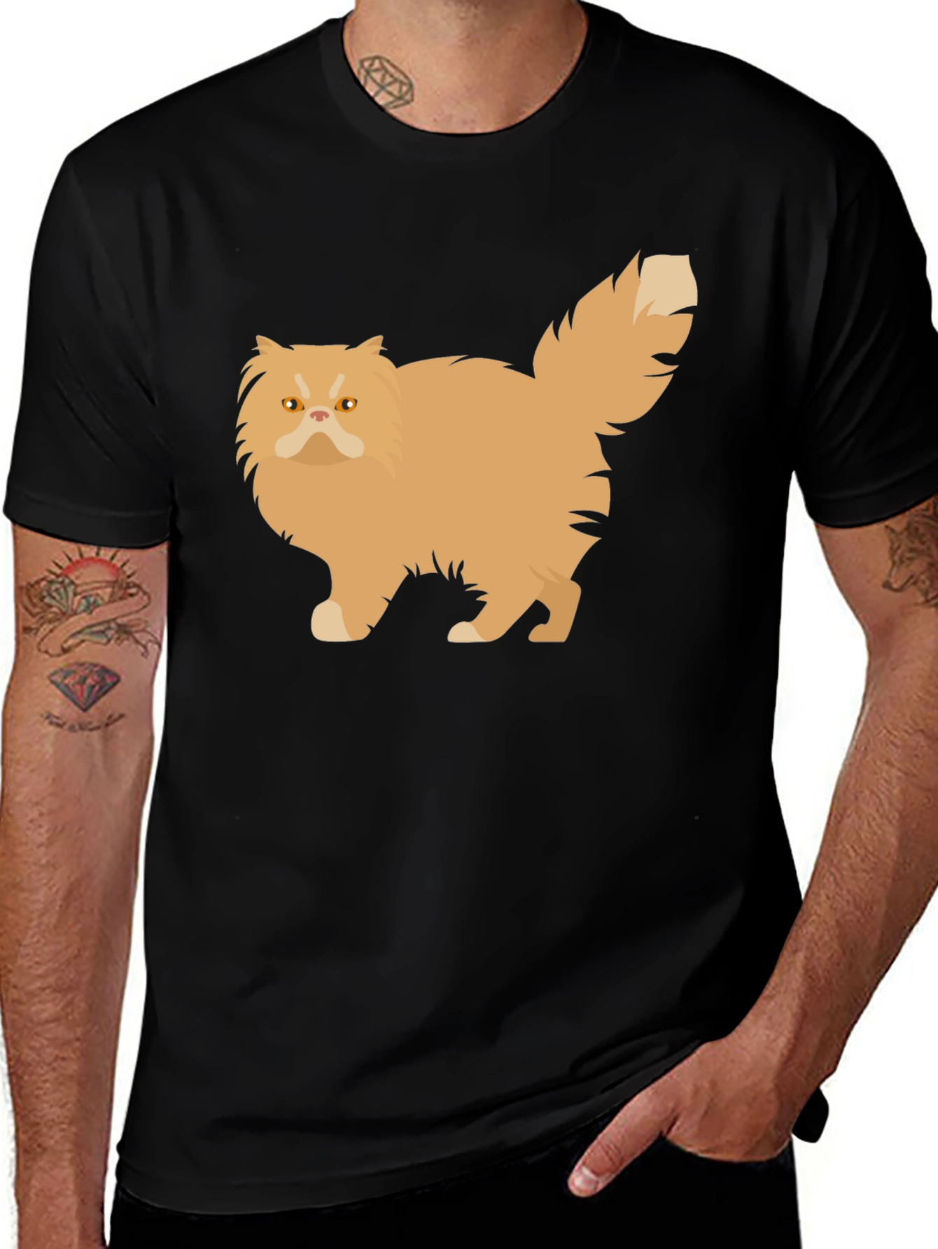 Cat Graphic T-Shirt - Soft Cotton Blend