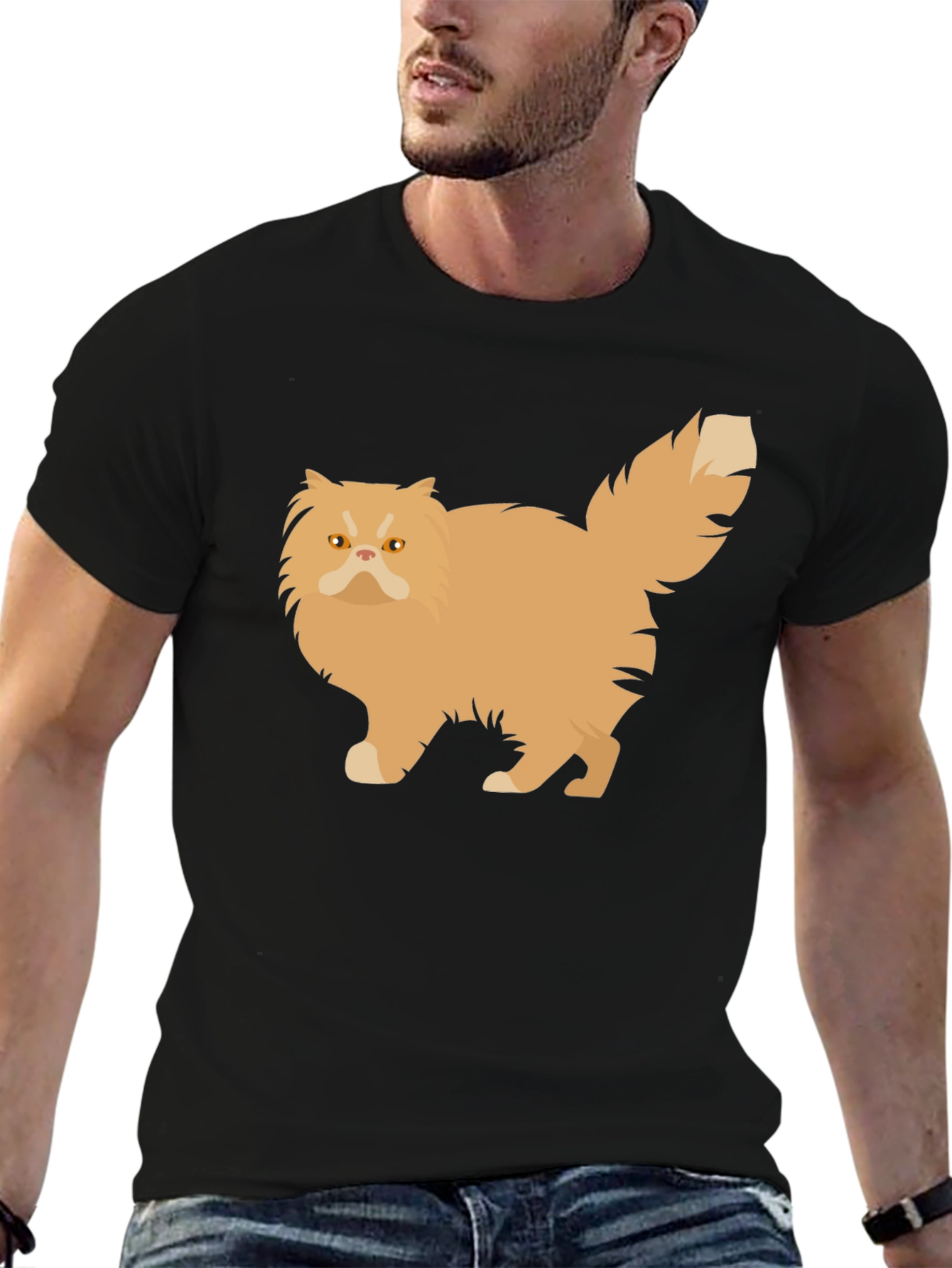 Cat Graphic T-Shirt - Soft Cotton Blend