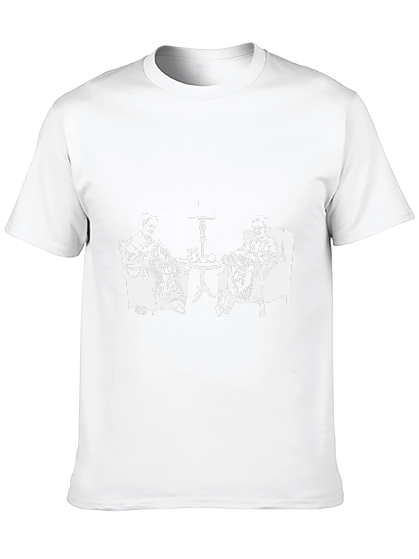 Black T-Shirt with Newspaper Graphic
