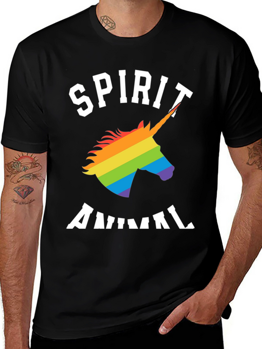Unicorn Spirit Animal T-Shirt - Rainbow Pride