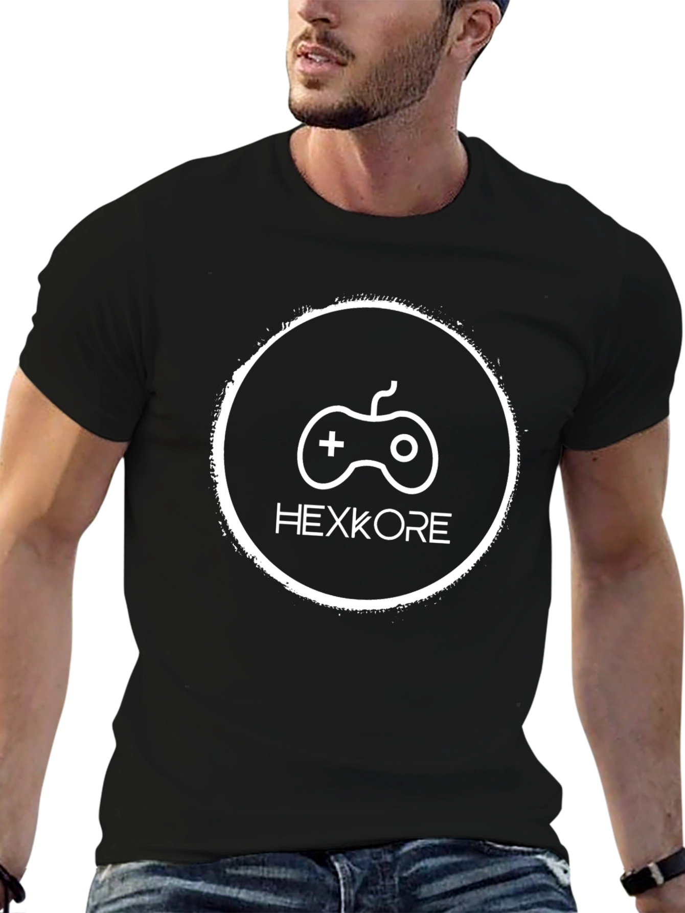 Hexkore Gaming T-Shirt - Black Cotton Blend