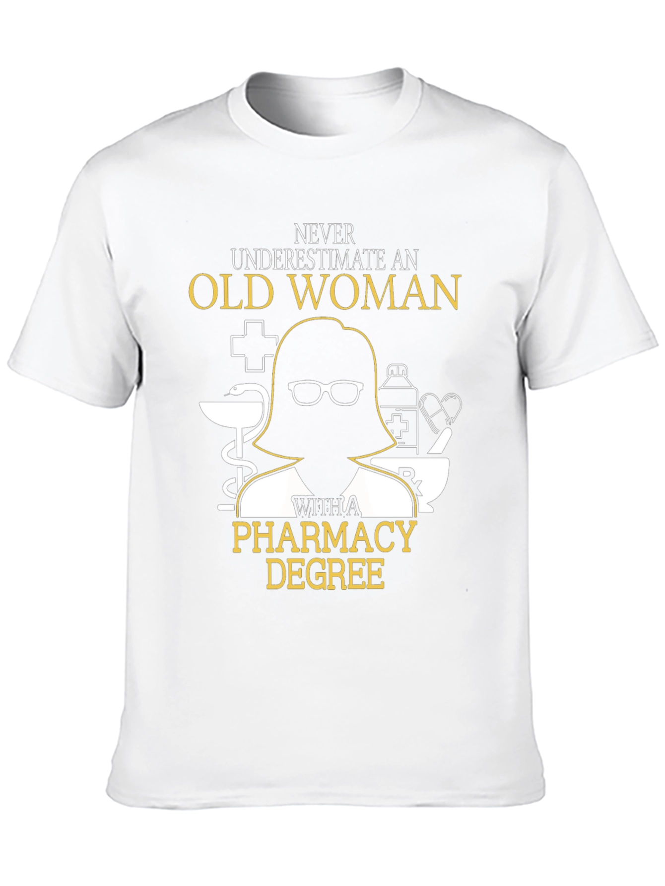 Old Woman Pharmacy Degree T-Shirt