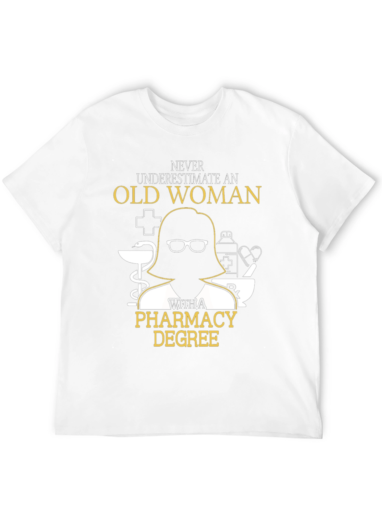 Old Woman Pharmacy Degree T-Shirt