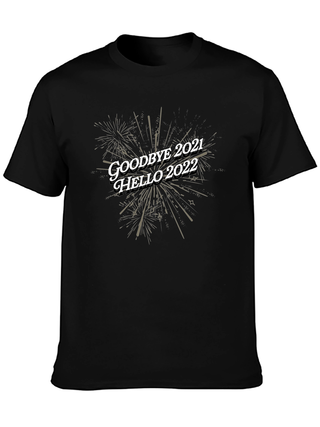 Goodbye 2021 Hello 2022 Black T-Shirt