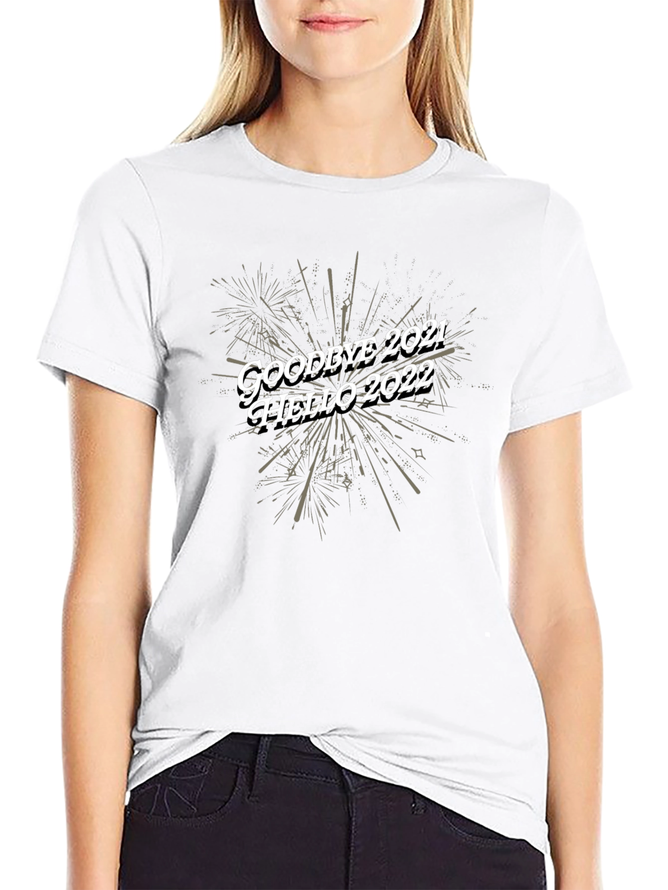 Goodbye 2021 Hello 2022 Black T-Shirt