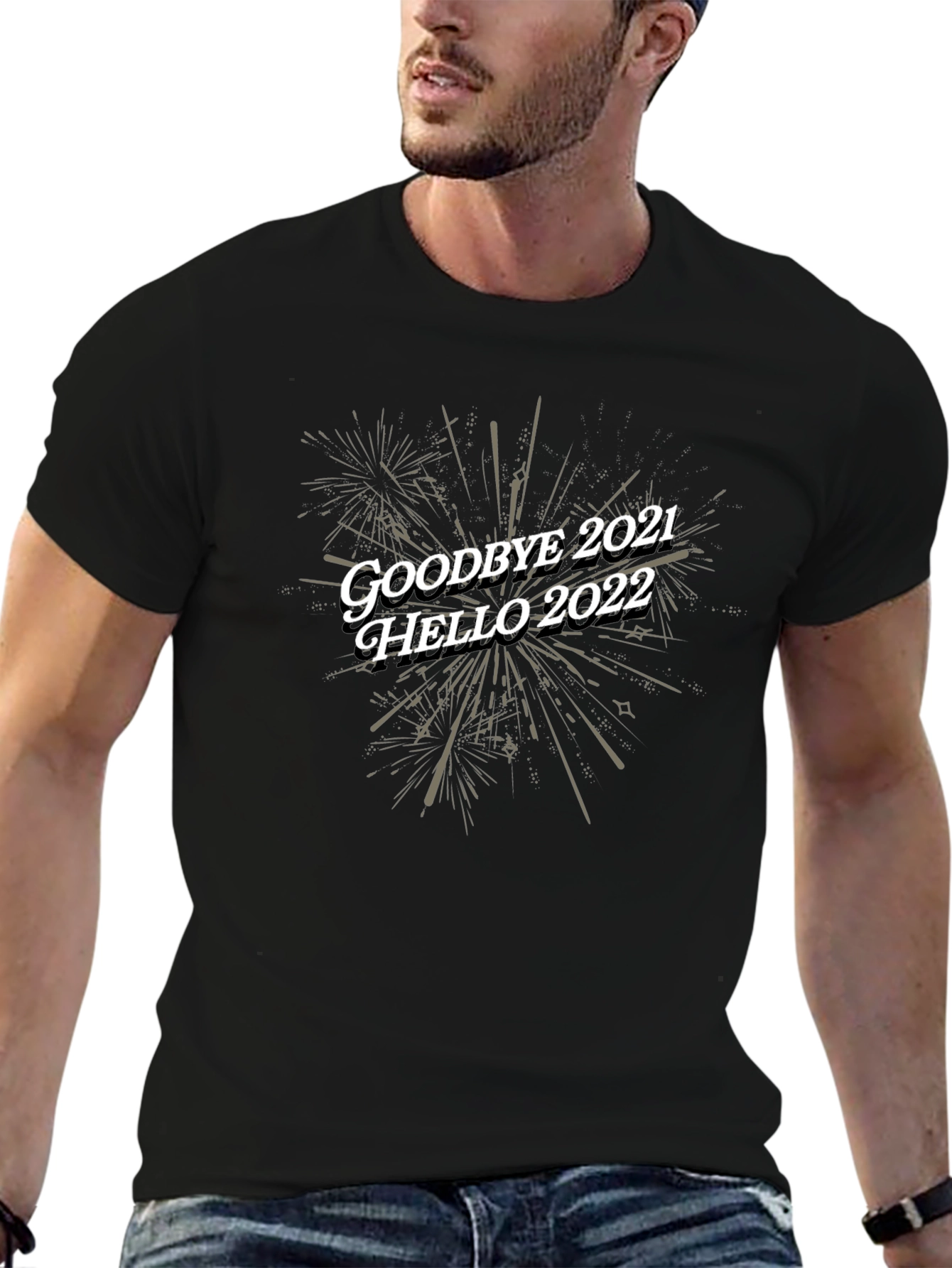Goodbye 2021 Hello 2022 Black T-Shirt