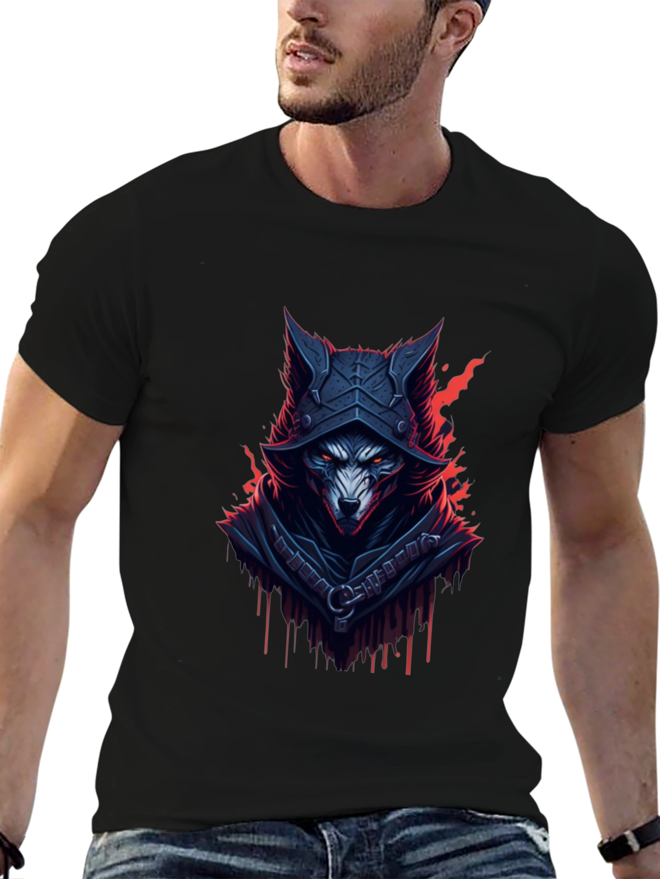 Wolf Knight T-Shirt - Mens Graphic Tee