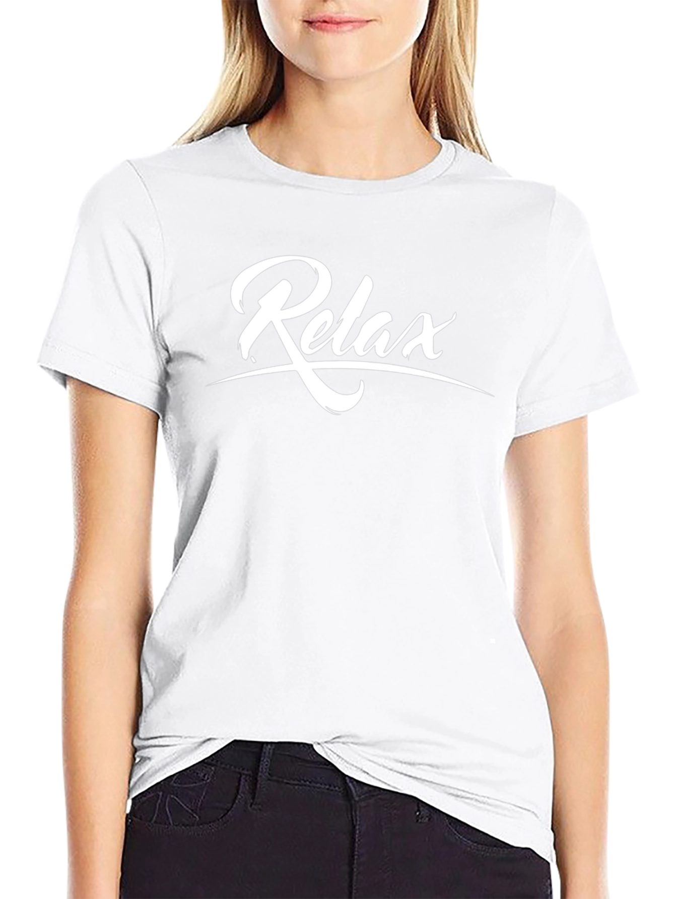 Relax Black Graphic Tee