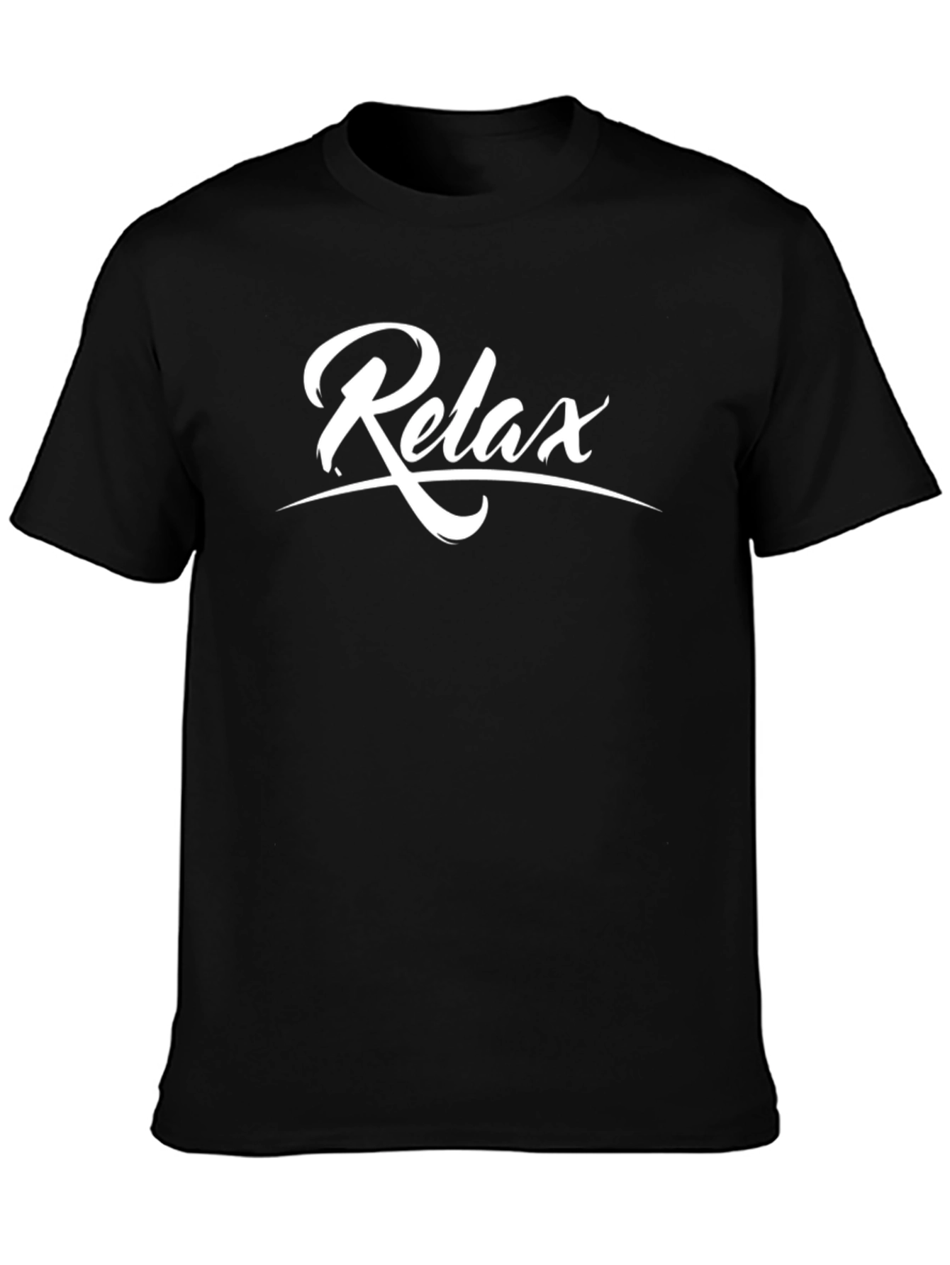 Relax Black Graphic Tee