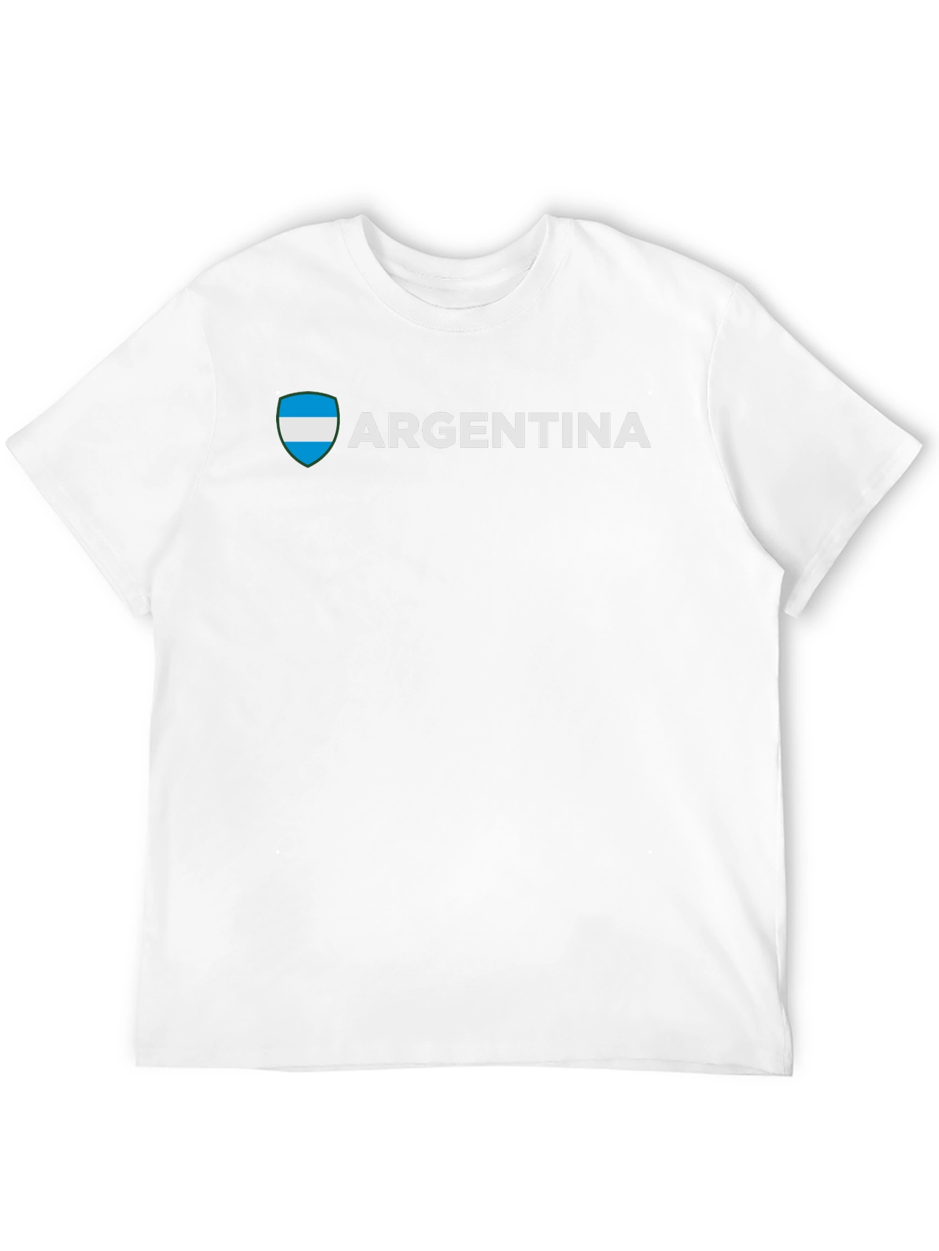 Argentina Flag T-Shirt - Black Cotton Tee