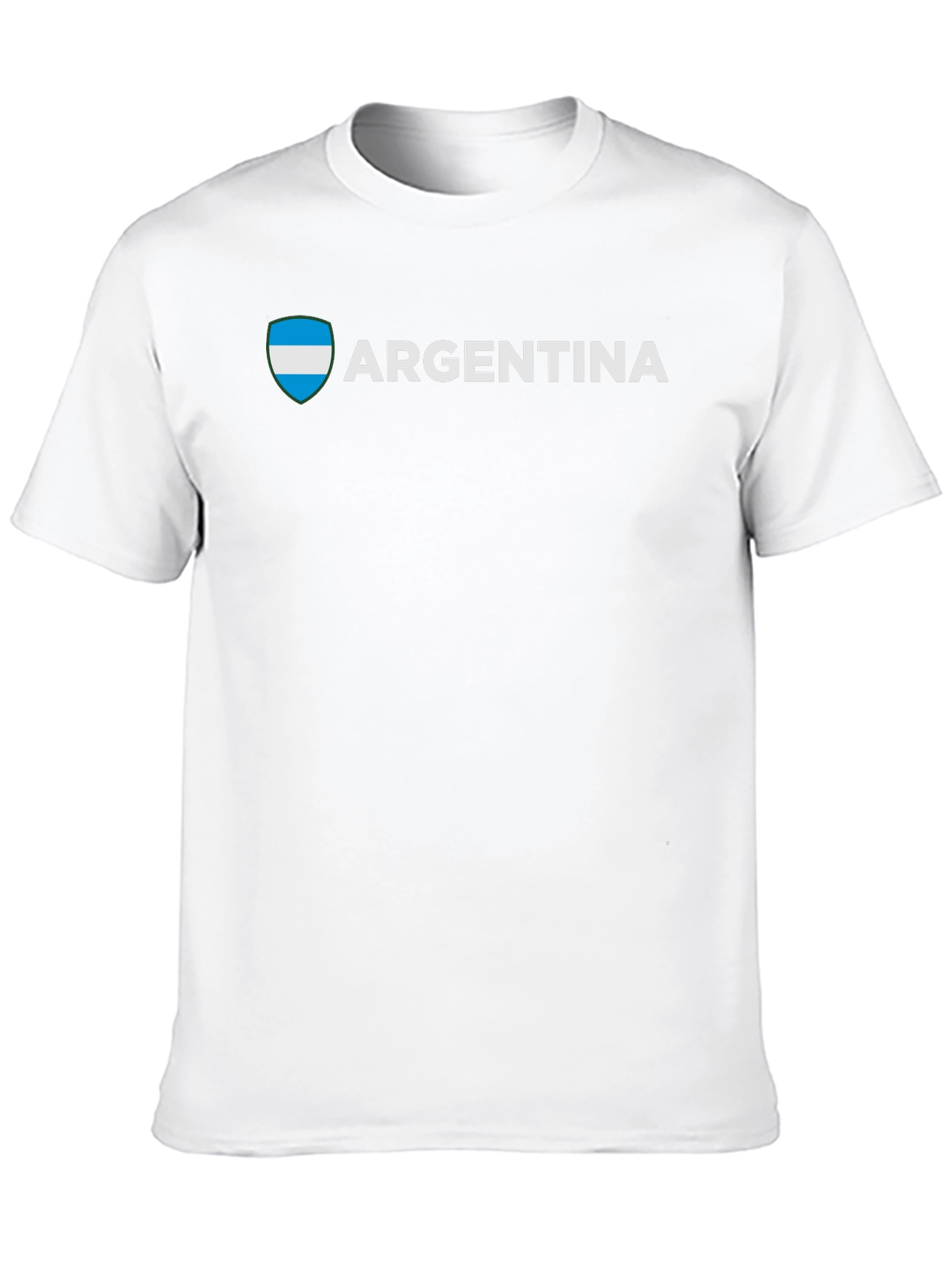 Argentina Flag T-Shirt - Black Cotton Tee